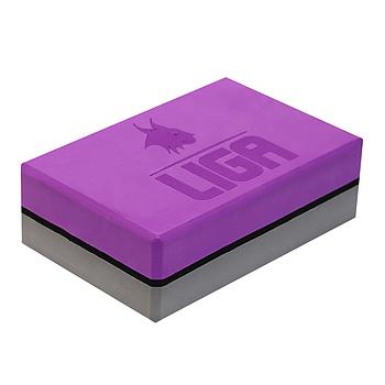 Τουβλάκι Yoga δίχρωμο (Two-color Yoga block) (γαλάζιο/ροζ)