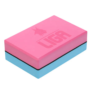 Τουβλάκι Yoga δίχρωμο (Two-color Yoga block) (γαλάζιο/ροζ)